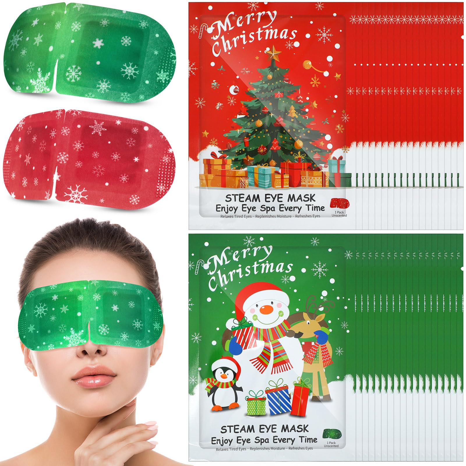 Amazon.com: Demissle 36 Pack Xmas Steam Eye Masks Disposable Self